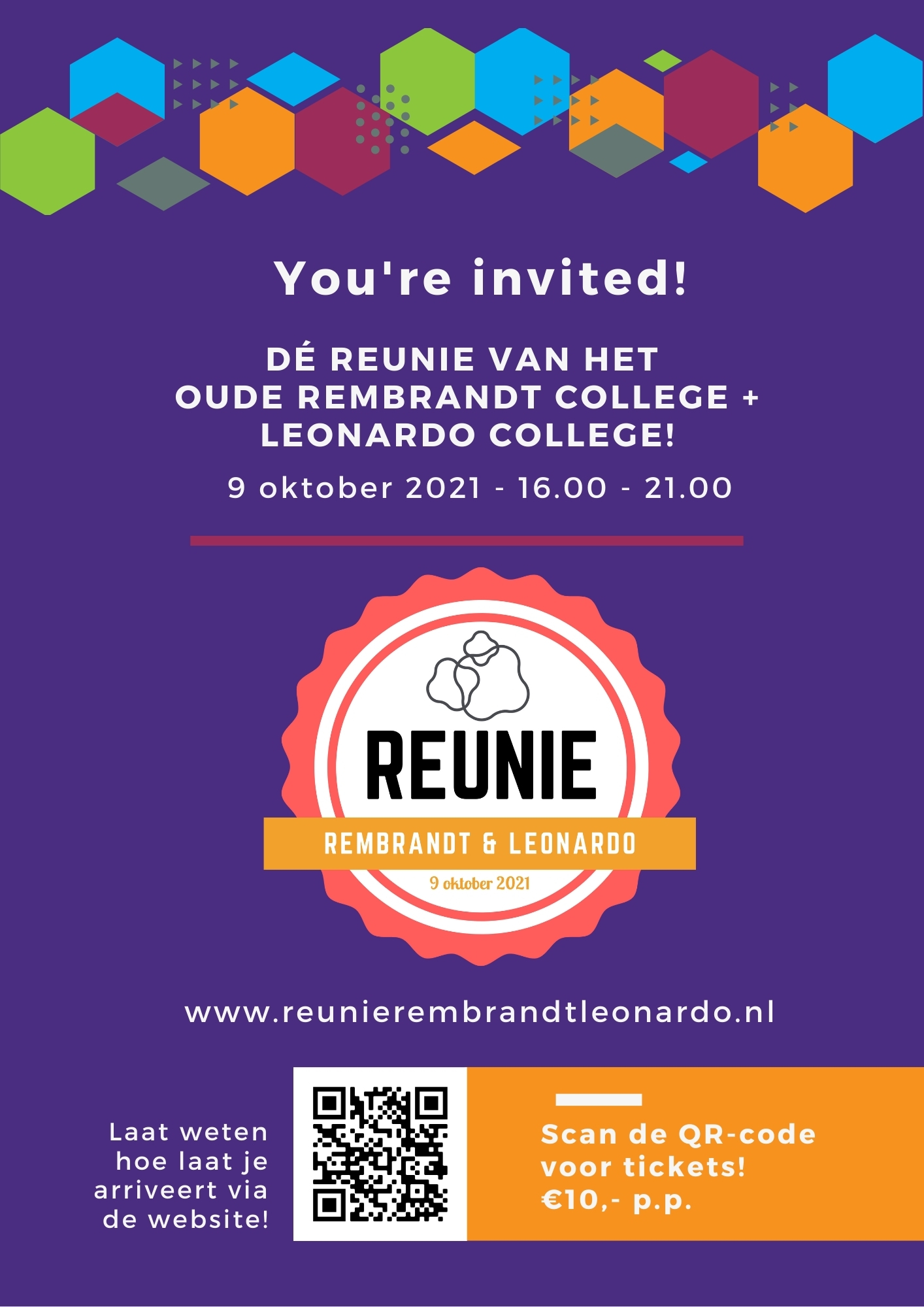 Reunie: 9 oktober! Reunie: 9 oktober!